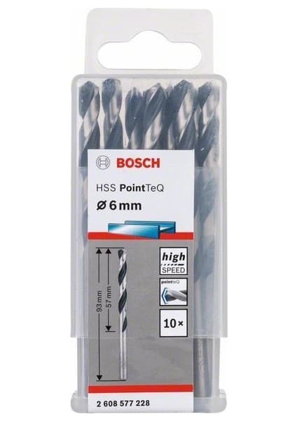 Bosch Hss Pointteq 6 Mm Metal Matkap Ucu (10 Adet)