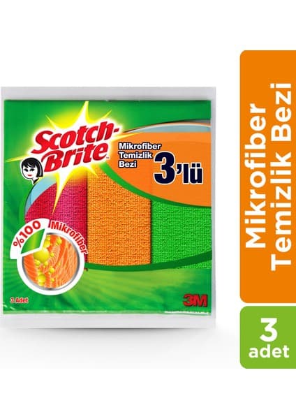 Scotch Brite Mikrofiber Bez Eko Paket 3'lü