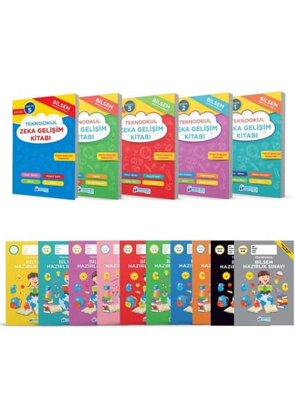 Teknookul 1. Sınıf BİLSEM Sınavına Hazırlık 5'li Kitap Seti – 1’den 5’e Tüm Seviyeler İçin Kapsamlı Eğitim