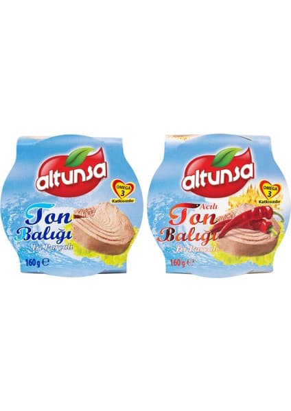 Altunsa Ton Balığı 160 gr + Acılı Ton Balığı 160 gr