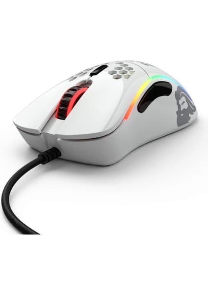 Glorious Model D Kablolu Parlak Beyaz RGB Oyuncu Mouse 69Gr