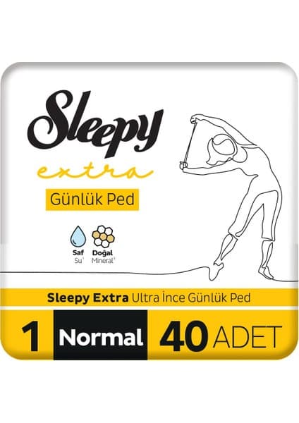 Sleepy Extra Ultra İnce Günlük Ped Normal 40 Adet Ped