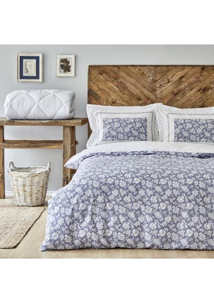 Karaca Home Celerina Mavi %100 Pamuk Tek Kişilik Nevresim Takımı