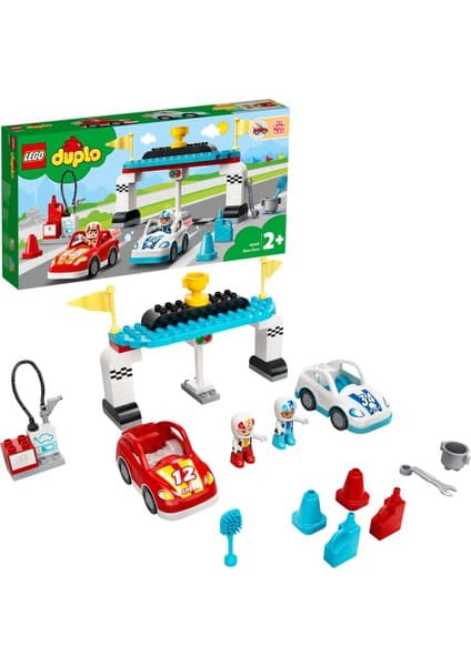 LEGO Duplo® Kasabası Yarış Arabaları 10947 Havalı Yarış Arabası Yapım Oyuncağı; Çocuklar İçin Yaratıcı, Gelişimsel Oyun Seti (44 Parça)