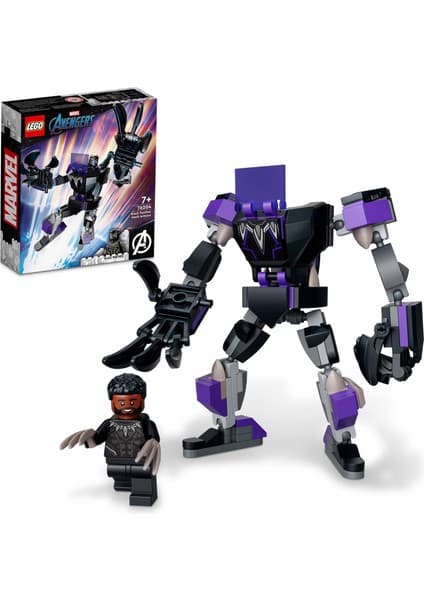 LEGO Marvel Black Panther Robot Zırhı 76204 # Süper Kahraman Seven Çocuklar İçin Koleksiyonluk Robot Zırh ve Minifigür İçeren Yaratıcı Oyuncak Yapım Seti (124 Parça)