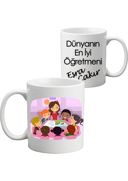 Biresimden Anaokulu Öğretmenine Hediye Kupa Bardak