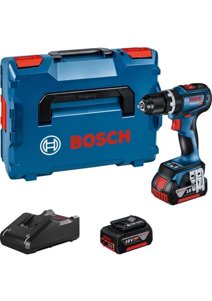 Bosch Gsb 18V-90 C Darbeli Akülü Vidalama 2 Li-on Akü ile 64 Nm Yüksek Tork ve 13 mm Mandren