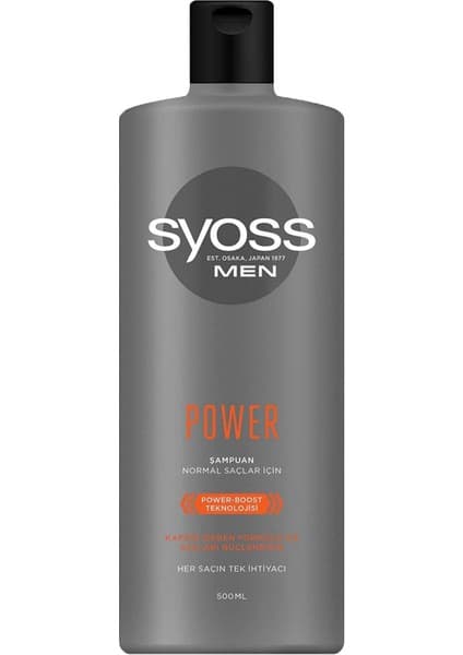 Syoss Men Power Arındırıcı Besleyici Şampuan 500 Ml Normal Saçlar İçin Güçlü Etki