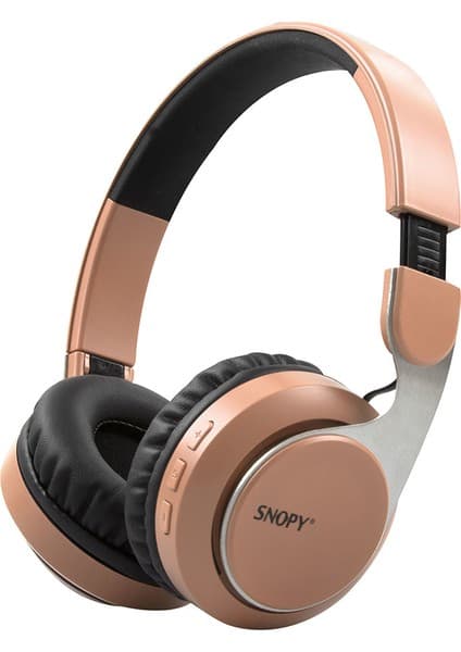 Snopy SN-34BT COSY Mobil Telefon Uyumlu Bluetooth Kablosuz Mikrofonlu Kulaklık - Rose Gold
