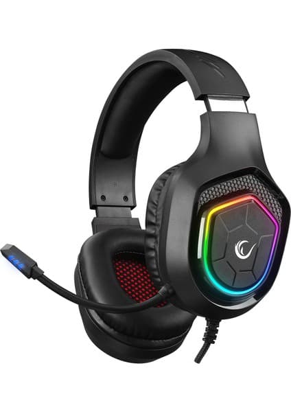 Rampage Rm-K90 Vector Siyah Rgb Led 3,5mm Gaming Mikrofonlu Oyuncu Kulaklığı