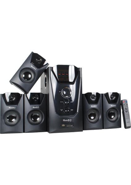 Music D.J. Music DJ 5.1 Bluetooth Surround Hoparlör Sistemi 30 Watt Güç ve 5.1 Kanal Tipi ile