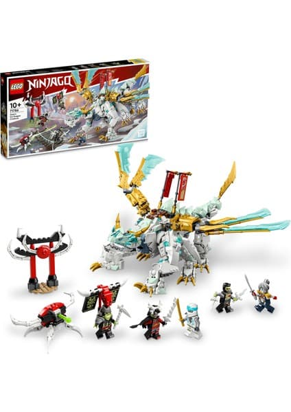 LEGO ® NINJAGO® Zane'in Buz Ejderhası Yaratığı 71786 - 10 Yaş ve Üzeri Çocuklar için Ejderha Figürü İçeren Yaratıcı Oyuncak Yapım Seti (973 Parça)