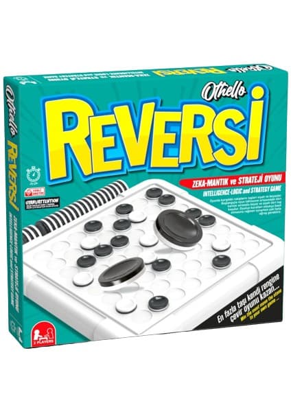 Ritoys Othello Reversi Strateji ve Zeka Oyunu – Siyah Beyaz Taşlı, 2 Kişilik, 5-7 Yaş Çocuklar ve Aileler İçin Eğlenceli Masa Oyunu