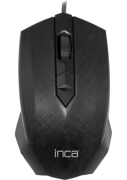 Inca IM-119 Optik Siyah Mouse 1000 DPI Kablolu Ev - Ofis Kullanımı İçin Uygun
