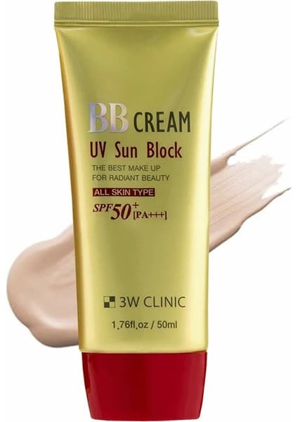3W CLiNiC Açık Renk BB Krem 50 ml SPF 50 PA+++ Ton Eşitleyici Krem Karma Ciltler İçin
