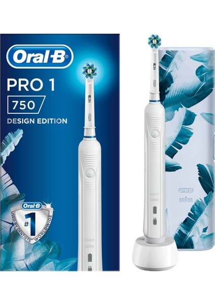 Oral-B Pro 750 Beyaz Şarj Edilebilir Diş Fırçası Yumuşak Kıllı Seyahat Kabı Hediyeli