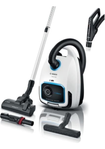 Bosch BGB6SIL1 Serie 6 Beyaz Toz Torbalı Süpürge, ProSilence, 4 L Toz Hacmi ve HEPA Filtre