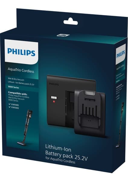 Philips Aqua Trio Kablosuz Süpürge Aksesuarı, Lityum Iyon Pil Paketi 25,2V, XV1797/01