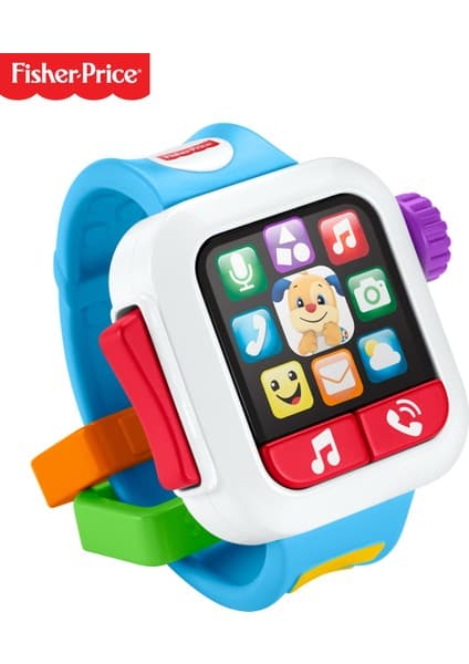 Fisher-Price Eğlen & Öğren Akıllı Saat (Türkçe ve İngilizce), Müzikli Bebek Oyuncağı GMM53