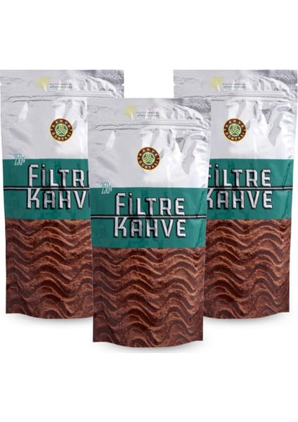 Kahve Dünyası Filtre Kahve 250 gr x 3'lü Çekirdek Kahve Lezzeti Taze Kavrulmuş