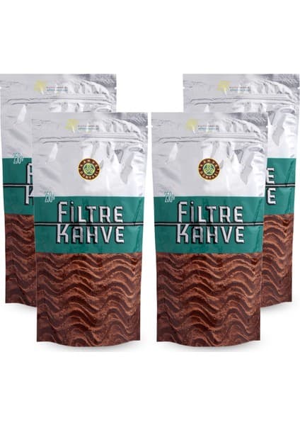 Kahve Dünyası 250 gr x 4'lü Filtre Kahve - Türkiye Menşeli, %100 Öğütülmüş ve Yoğun Aromalı Kavrulmuş Kahve Çekirdekleri
