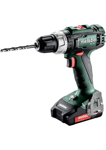 Metabo BS 18 L-2.0 18 Volt Akülü Matkap-Tornavida - 614051500 (2x 2.0 Lityum-Ion akü ve Şarj Cihazı dahil)