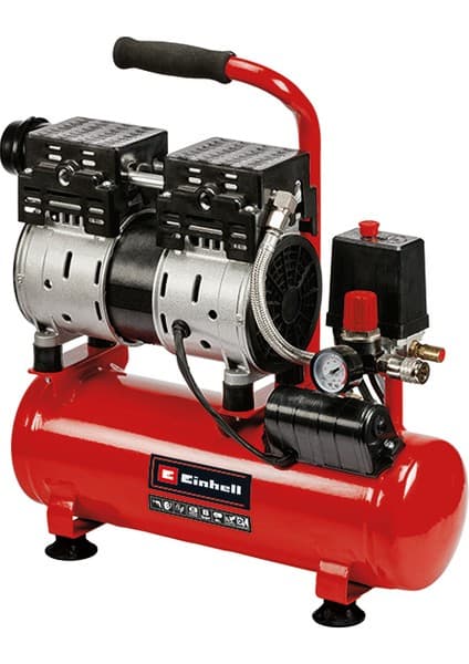 Einhell TE-AC 6 Silent Kompresör 6 lt Hava Hacmi 8 bar Basınç Düşük Gürültü ile 0,75 hp Motor Gücü