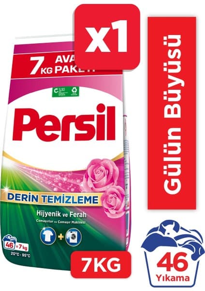 Persil Expert 7kg Toz Çamaşır Deterjanı Gülün Büyüsü (46 Yıkama)