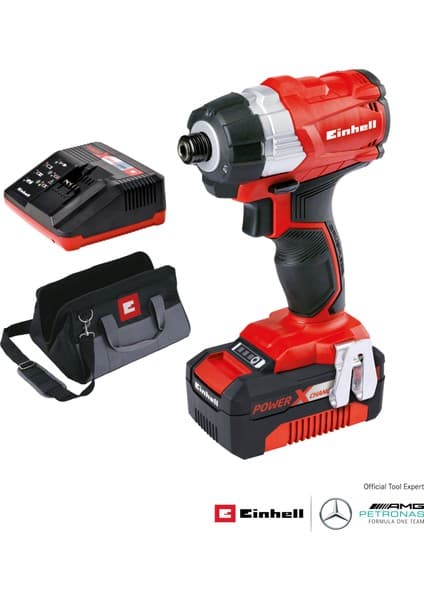 Einhell TE-CI 18 Li BL Kit Akülü Darbeli Vidalama 1x4,0 Ah Hafif ve Taşınabilir Kullanım İçin İdeal