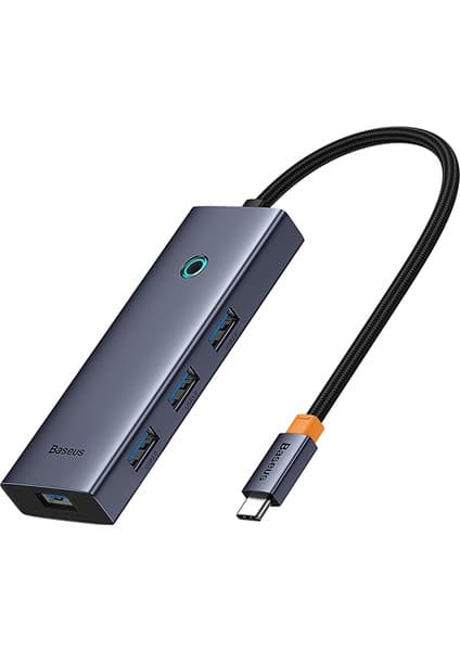 Baseus Ultra Joy – 5’i 1 Arada Type-C Hub Dock Station – Uzay Gri