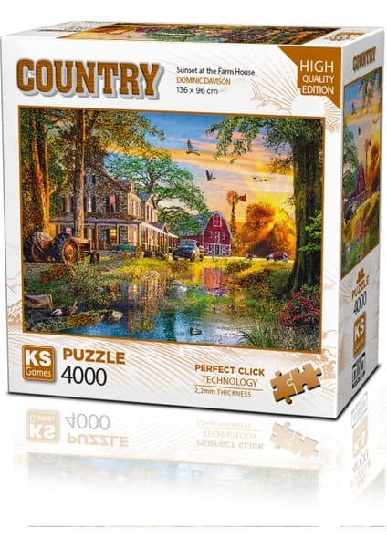KS Games Sunset At The Farm House 4000 Parça Puzzle
