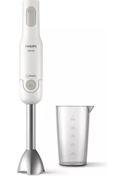 Philips 650W El Blenderi - 500 ml Kapasite, Ezme Fonksiyonu, Beyaz