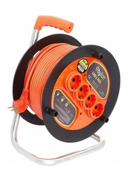 Bylion Makaralı Uzatma Kablosu 3x1,5 mm 50 Metre