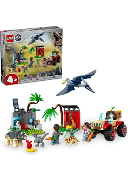 LEGO ® Jurassic World Yavru Dinozor Kurtarma Merkezi 76963 - 4 Yaş & Üzeri Çocuklar için Yaratıcı Oyuncak Yapım Seti (139 P)