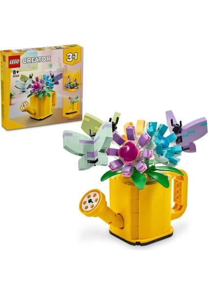 LEGO ® Creator 3’ü 1 Arada Sulama Kabında Çiçekler 31149 - 8 Yaş & Üzeri Çocuklar için Yaratıcı Oyuncak Yapım Seti (420 Parça)