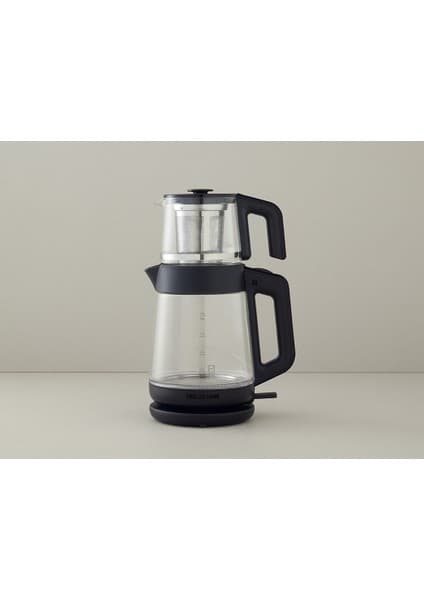 English Home CMK 6001 Cam Çay Makinesi ve Kettle Siyah