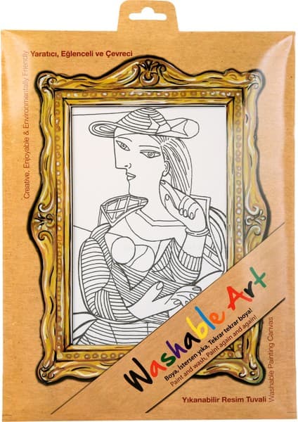 Akademi Çocuk Funny Mat Washable Art (Yıkanabilir Tuval) - Pablo Picasso - Seated Woman