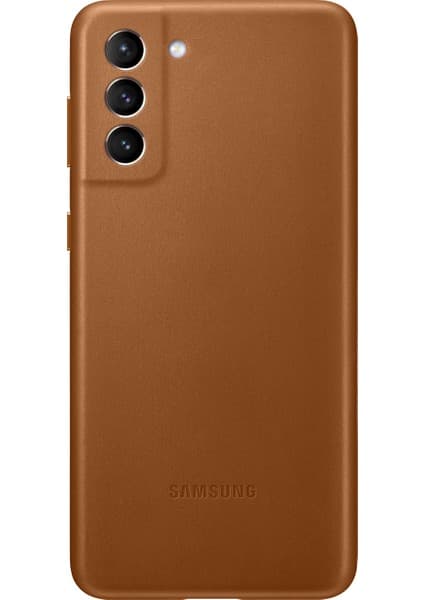 Samsung Galaxy S21 Plus Orijinal Deri Kılıf Kahverengi