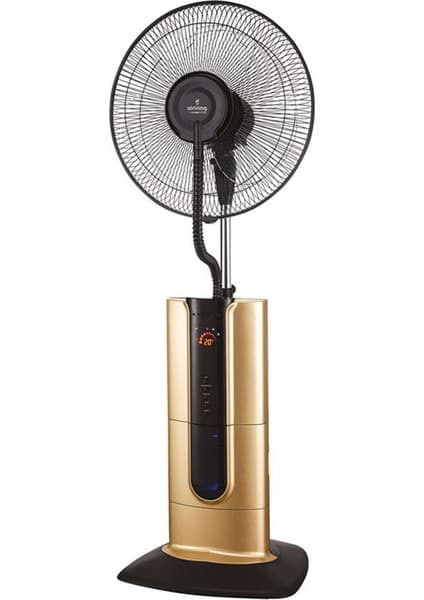 Airking Cool Buharlı Vantilatör 120 W Ayaklı Tasarım ile Altın Renk ve Negatif İyon Özelliği