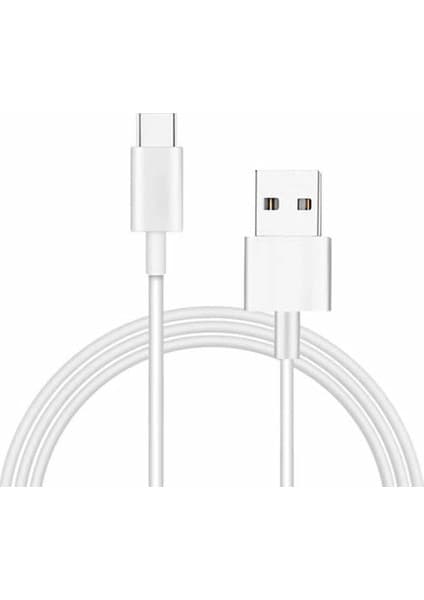 Xiaomi Type-C 3A Hızlı Şarj ve Data Kablosu 1 m Beyaz Renk Uyumlu Tüm Type-C Cihazlar İçin