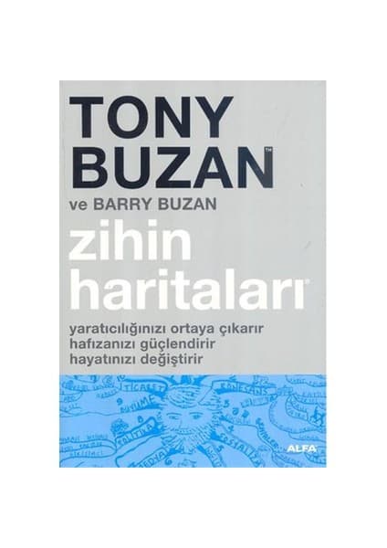 Alfa Yayınları Zihin Haritaları - Barry Buzan Normal Boy Ciltli Kitap Türkiye Menşeli
