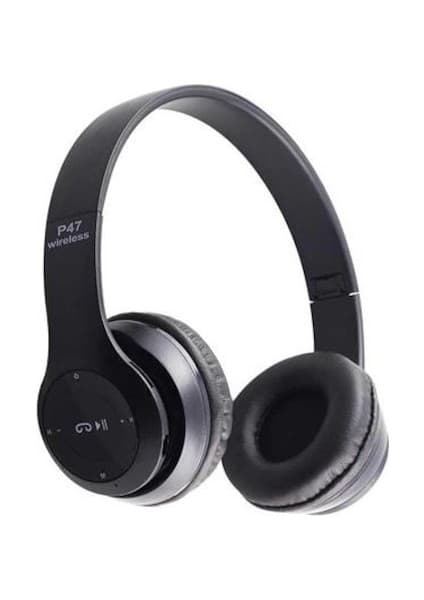 P47 Ruckus Wireless P47 Katlanabilir Bluetooth Kablosuz Kulaklık Siyah