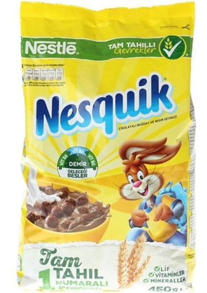 Nestle Nesquik Kakaolu Buğday ve Mısır Gevreği 450 Gr.