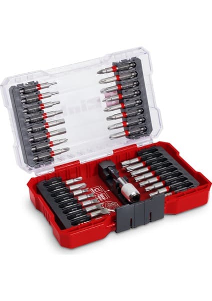 Einhell M-CASE 33 Parça Uç Seti (S2 Çelikten Yapılmış 50 mm Uçlu Akülü Vidalamalar Ve Elektrikli Matkaplar İçin, Karbon Çeliğinden Yapılmış Hızlı Değiştirilebilir Uç Tutucu, Saklama Kutusu) - 49118903
