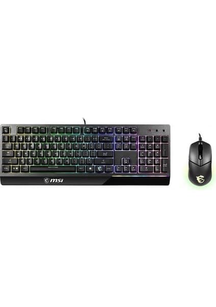 MSI VIGOR GK30 COMBO TR USB Q Trk Optic Mouse Siyah Gaming Klavye & Mouse Set