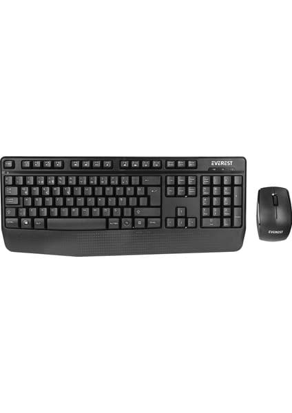 Everest KM-973 Siyah Kablosuz Q Klavye + Mouse Set