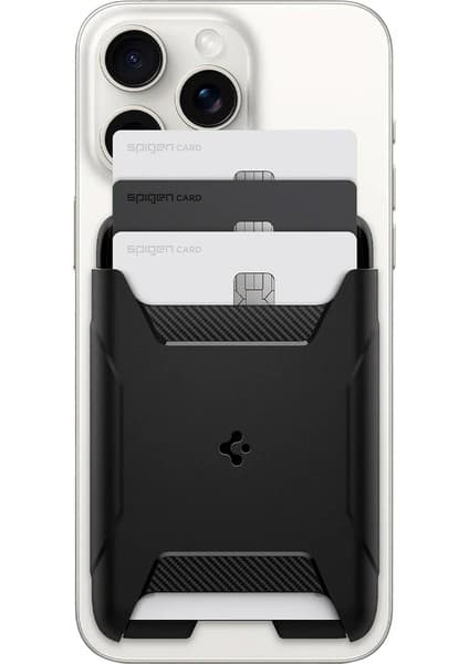Spigen MagSafe Destekli Cüzdan Rugged Armor 2 Mag Fit (3 Kartlık) Black - AFA07150