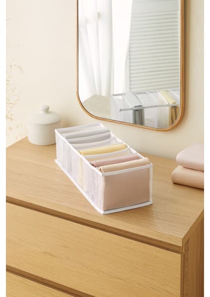 Ocean Home Textile 8 Bölmeli File Dolap Çekmece İçi Akordiyon Tipi Katlanır Çamaşır Düzenleyici Organizer
