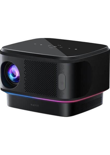 Havit PJ300 Plus 1080P Google Lisanslı Projeksiyon Cihazı LCD Işık Kaynağı ile Kablosuz Bağlantı