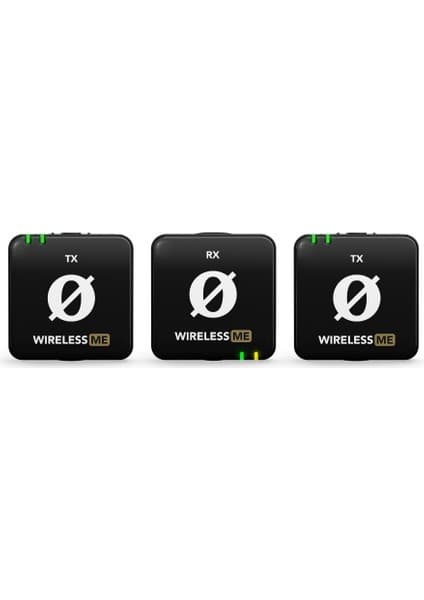 Rode Wireless Me Dual Iki Vericili Kompakt Kablosuz Mikrofon Sistemi (Siyah)